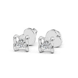 Diamond Stud Earrings Round 0.2ct by Qutahia Jewellery