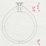 Solitaire Diamond Ring Round 0.15ct by Qutahia Jewellery