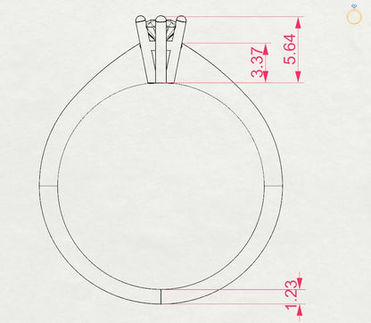 Solitaire Ring (Round), 0.15 ct — 101-10027(3.4)
