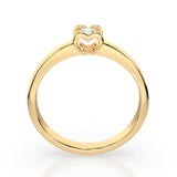 Solitaire Diamond Ring Round 0.15ct by Qutahia Jewellery