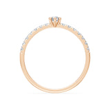 Solitaire Eternity Diamond Ring Round Brilliant 0.09ct by Qutahia Jewellery