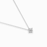 Diamond Pendant Necklace Princess 0.17ct by Qutahia Jewellery