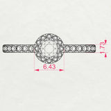Solitaire Eternity Diamond Ring Round 0.2ct by Qutahia Jewellery