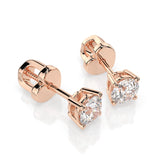 Diamond Stud Earrings Round 0.4ct by Qutahia Jewellery