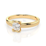 Solitaire Diamond Ring Round 0.3ct by Qutahia Jewellery