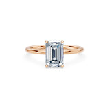 Emerald Lab Grown Diamond Micro Pave Engagement Ring 2.0ct by Qutahia Jewellery