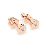 Diamond Stud Earrings Round 0.04ct by Qutahia Jewellery