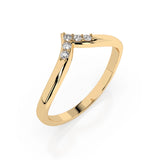 Minimalist Diamond Ring Round 0.05ct by Qutahia Jewellery