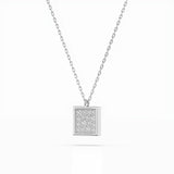 Illusion Diamond Necklace Round 0.07ct by Qutahia Jewellery