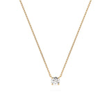 Diamond Pendant Necklace Round 0.1ct by Qutahia Jewellery
