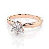 Solitaire Diamond Ring Round 0.5ct by Qutahia Jewellery