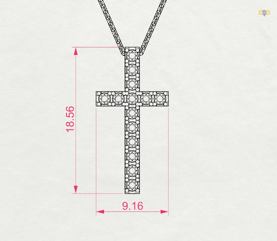 Minimalism Necklace (Round), 0.2 ct — 104-10025