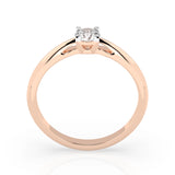 Solitaire Diamond Ring Round 0.3ct by Qutahia Jewellery