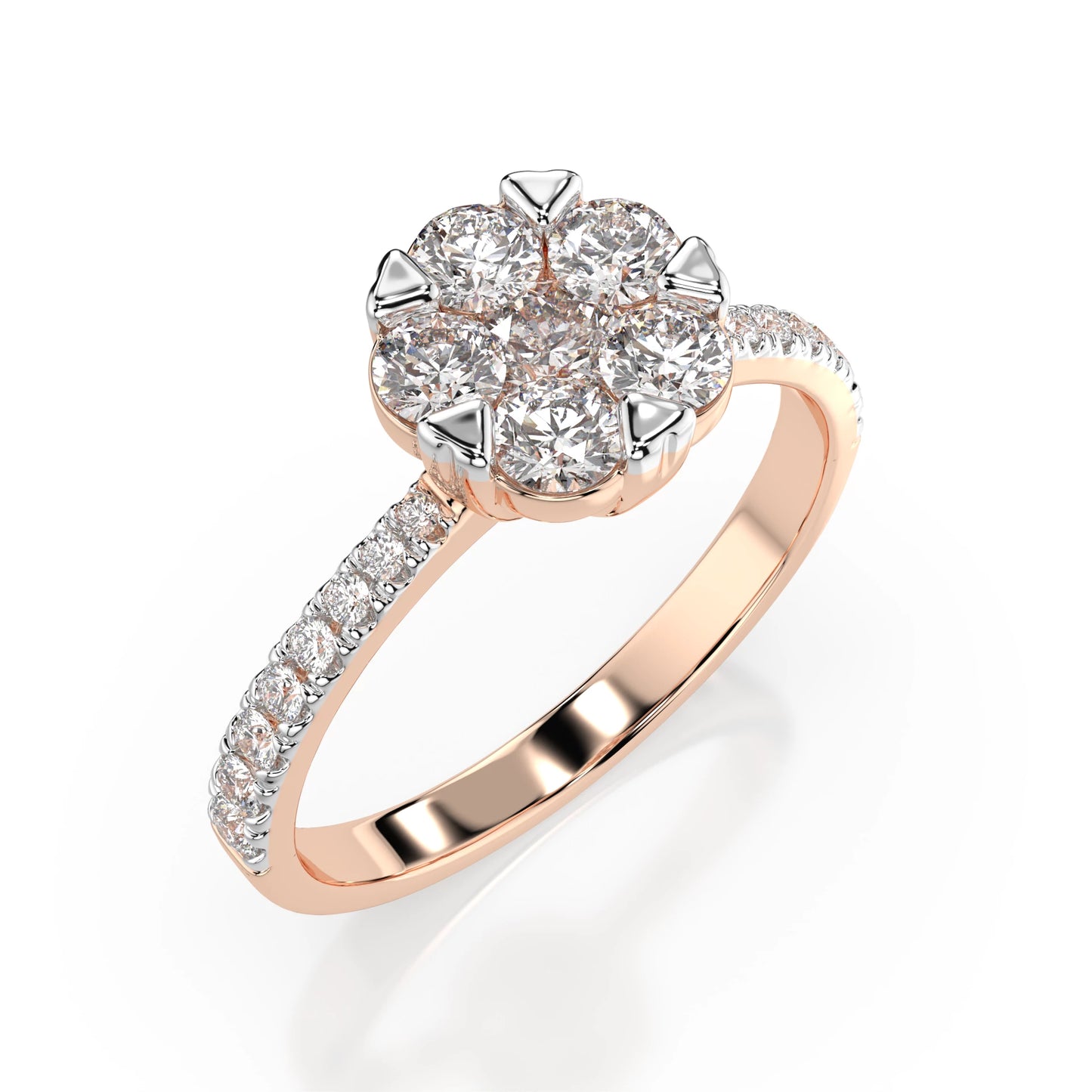 Illusion Ring (Round), 0.15 ct — 101-10015/4(3.4)