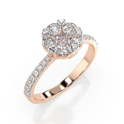 Illusion Ring (Round), 0.15 ct — 101-10015/4(3.4)