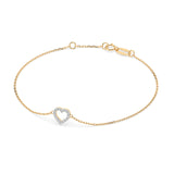 Diamond Bracelet Gold Round 0.07ct by Qutahia Jewellery