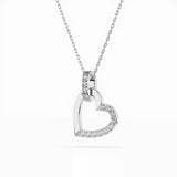 Delicate Diamond Necklace Round 0.18ct by Qutahia Jewellery