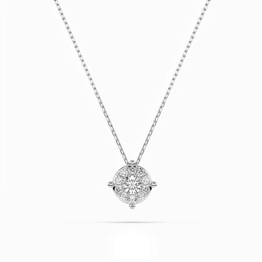 Diamond Eternity Necklace Round 0.06ct by Qutahia Jewellery