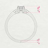 Solitaire Diamond Ring Round 0.4ct by Qutahia Jewellery
