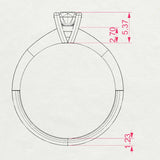 Solitaire Diamond Ring Round 0.35ct by Qutahia Jewellery