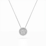 Illusion Diamond Necklace Round 0.09ct by Qutahia Jewellery