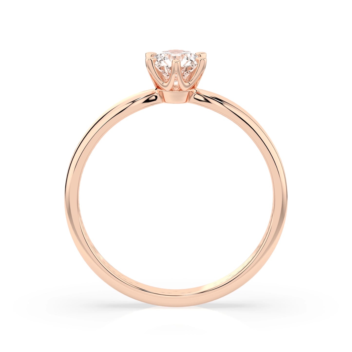 Solitaire Ring (Round), 0.35 ct — 101-10040(4.5)