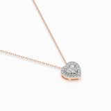 Illusion Diamond Necklace Round 0.08ct by Qutahia Jewellery