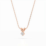 Diamond Pendant Necklace Round 0.2ct by Qutahia Jewellery