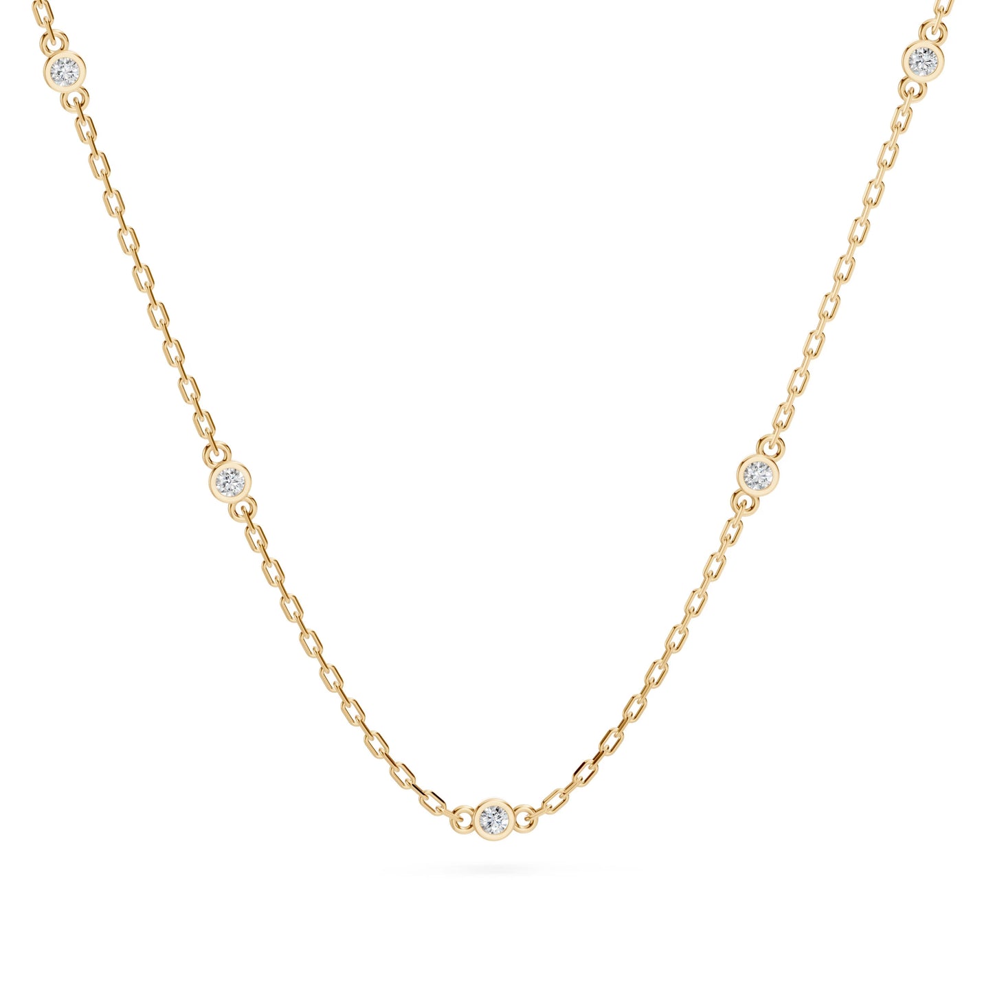 Minimalism Necklace (Round), 0.07 ct — 104-10080/5(1.4)