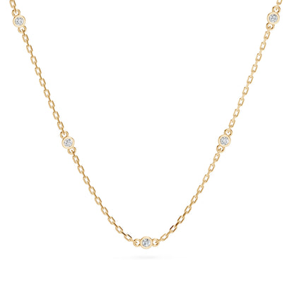 Minimalism Necklace (Round), 0.07 ct — 104-10080/5(1.4)