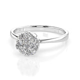 Illusion Diamond Ring Round 0.1ct by Qutahia Jewellery