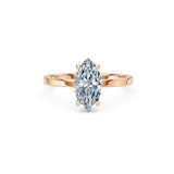 Marquise Lab Grown Diamond Solitaire Engagement Ring 1.5ct by Qutahia Jewellery