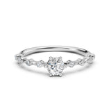 Solitaire Eternity Diamond Ring Round 0.4ct by Qutahia Jewellery