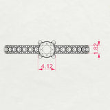 Solitaire Eternity Diamond Ring Round 0.2ct by Qutahia Jewellery
