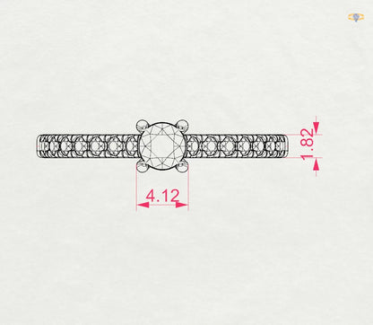 Solitaire Eternity Ring (Round), 0.2 ct — 101-10094(3.7)
