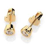 Diamond Stud Earrings Round 0.3ct by Qutahia Jewellery