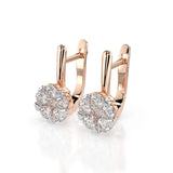 Illusion Diamond Earrings Round 0.3ct by Qutahia Jewellery