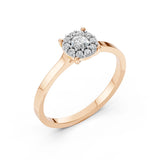 Solitaire Eternity Diamond Ring Round 0.15ct by Qutahia Jewellery