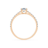 Solitaire Eternity Diamond Ring Princess 0.3ct by Qutahia Jewellery
