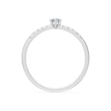 Solitaire Eternity Diamond Ring Round Brilliant 0.07ct by Qutahia Jewellery