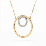 Delicate Diamond Necklace Round 0.13ct by Qutahia Jewellery