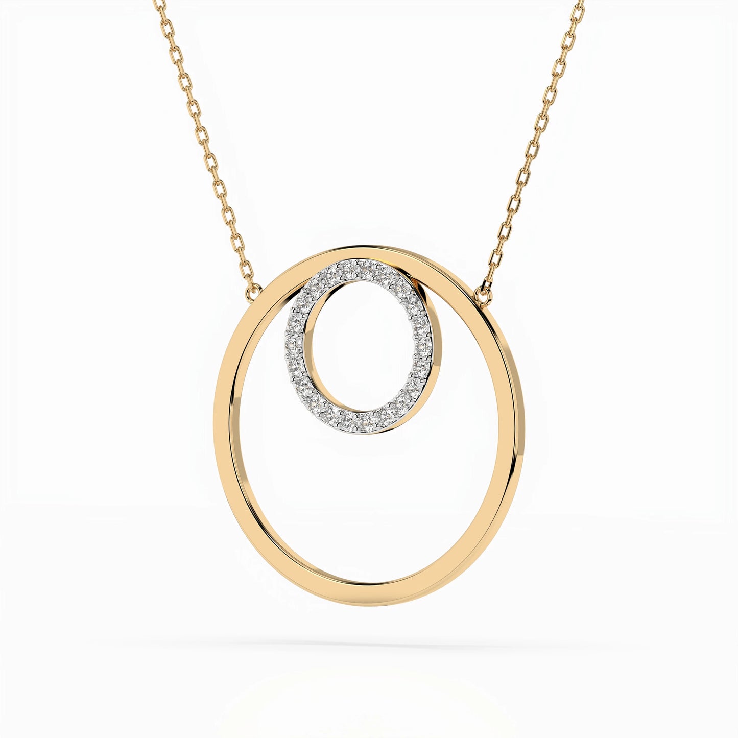 Minimalism Necklace (Round), 0.13 ct — 104-10054