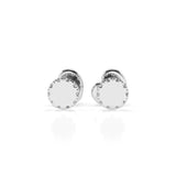 Small Diamond Earrings Round 0.1ct by Qutahia Jewellery