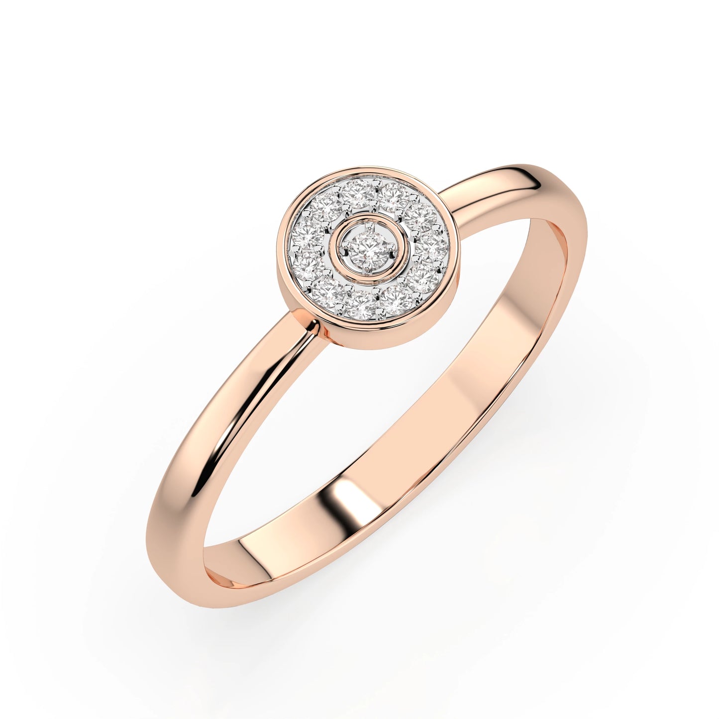 Illusion Ring (Round), 0.07 ct — 101-10075