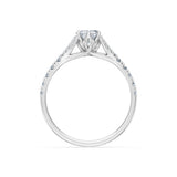Emerald Lab Grown Diamond Micro Pave Eternity Ring 1.5ct by Qutahia Jewellery