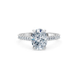 Oval Lab Grown Diamond Slim Pave Eternity Ring 2.0ct by Qutahia Jewellery