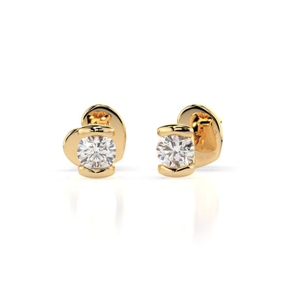 Solitaire Butterfly Earring (Round), 0.3 ct — 102-10016(3.4)