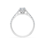 Emerald Lab Grown Diamond Micro Pave Eternity Ring 1.0ct by Qutahia Jewellery