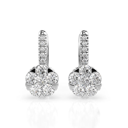 Illusion Earring (Round), 0.3 ct — 102-10015/4(3.4)
