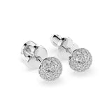 Illusion Diamond Earrings Round 0.32ct by Qutahia Jewellery